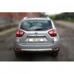 Защита задняя для Nissan Terrano 2014- (ОВАЛ) D 75х42