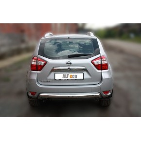 Защита задняя для Nissan Terrano 2014- (ОВАЛ) D 75х42