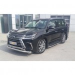 Защита порогов для Lexus LX 450d/LX 570 2015- (кроме F-Sport) D 50,8