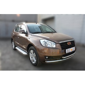 Пороги с площадкой для Geely Emgrand Х7 2016- D 60,3