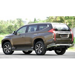 Защита задняя для Mitsubishi Pajero Sport 2016- уголки двойные D 76,1/50,8