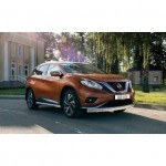 Защита передняя для Nissan Murano 2016- (ОВАЛ) D 75х42
