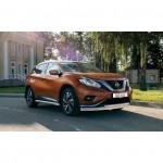 Защита передняя для Nissan Murano 2016- двойная D 60,3/42,4