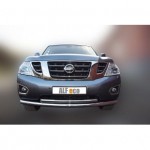 Защита передняя для Nissan Patrol 2014- двойная D 76,1/60,3
