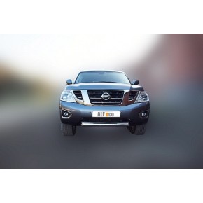 Защита передняя для Nissan Patrol 2014- (ОВАЛ) D 75х42