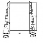 Радиатор охлаждения (турбодизель) 1.8, 2 (интеркулер) Skoda Superb - 1 поколение
