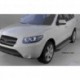 Пороги алюминиевые (Sapphire Silver) Hyundai Santa Fe (Хёндай Санта Фе) (2006-2010-2012) кроме Тагаз