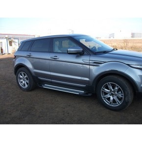 Пороги алюминиевые (Sapphire Silver) Land Rover Evoque (2011-) кроме к-ции Dynamic