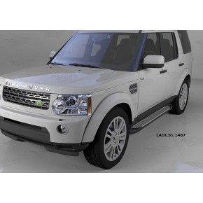 Пороги алюминиевые (Sapphire Silver) Land Rover Discovery 4 (2010-)/Discovery 3 (2008-2010)