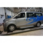Пороги алюминиевые (Sapphire Silver) Hyundai H1 (2007-)