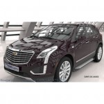 Пороги алюминиевые (Sapphire Silver) Cadillac XT5 (2016-)