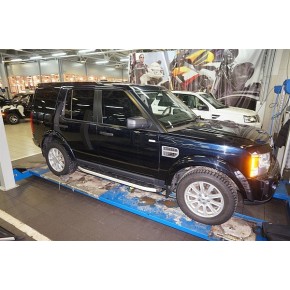 Пороги алюминиевые (Alyans) Land Rover Discovery 4 (2010-)/Discovery 3 (2008-2010)