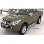 Пороги алюминиевые (Alyans) Mitsubishi L200 (2006-2013 / 2014- / 2015-)/ Fiat Fullback (2016-)