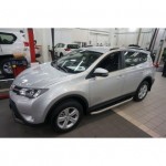 Пороги алюминиевые (Alyans) Toyota RAV4 (Тойота РАВ4) (2013-/2015-) силовой крепеж