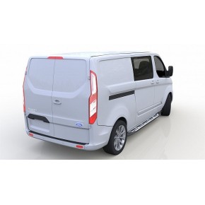 Пороги алюминиевые (Corund Silver) Ford Transit Custom/ Tourneo Custom (2013-) (короткая база)