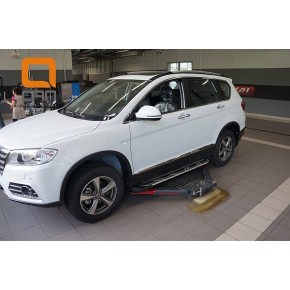 Пороги алюминиевые (Corund Silver) Haval H6 (2016-)