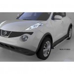 Пороги алюминиевые (Emerald Black) Nissan Juke (2011-)