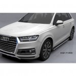 Пороги алюминиевые (Emerald Black) Audi (Ауди) Q7 (2015-) без панорамной крыши