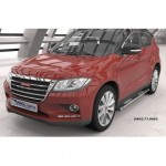 Пороги алюминиевые (Emerald Black) Haval H2 (2016-)