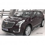 Пороги алюминиевые (Emerald Black) Cadillac XT5 (2016-)