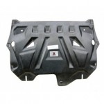 Защита картера двигателя и кпп VW PoloSD V-все(10-)/Skoda Fabia (Шкода Фабия)(10-), Rapid V-все(14-16-) (Композит 6 мм)