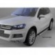 Пороги алюминиевые (Brillant) Volkswagen Touareg (Туарег) (2004-) (черн/нерж)