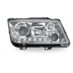 Тюнинг - комплект линзованных фар с led (светодиоды) с противотуманкой внутри хром Volkswagen Bora