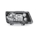 Тюнинг - комплект линзованных фар с led (светодиоды) с противотуманкой внутри черные Volkswagen Bora