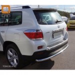Защита заднего бампера Toyota Highlander (2010-2013) (одинарная) d 60