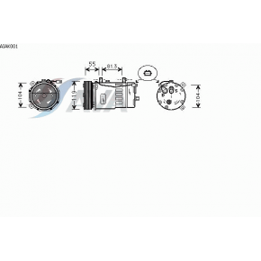 Компрессор кондиционера Volkswagen Bora