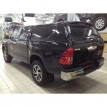 Крыша (кунг) кузова для Toyota Hilux (двойная кабина) (08.2015-) (чёрная) (1 дверь) Cargo АВС-Дизайн