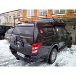 Крышка (кунг) кузова для Mitsubishi L200 (двойная кабина) (2015-)/Fiat Fullback (двойная кабина) (2016-) (1 дверь) (белая) АВС-Дизайн
