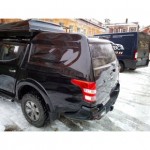 Крышка (кунг) кузова для Mitsubishi L200 (двойная кабина) (2015-)/Fiat Fullback (двойная кабина) (2016-) (1 дверь) (чёрная) АВС-Дизайн
