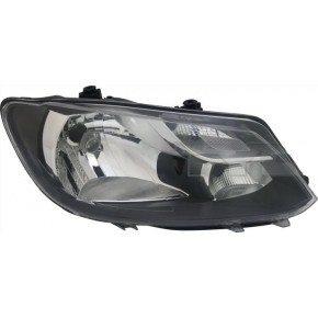 Правая фара с регулирующим мотором внутри черная (h4,py21w,p21/5w) Volkswagen Caddy