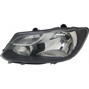 Левая фара с регулирующим мотором внутри черная (h4,py21w,p21/5w) Volkswagen Caddy