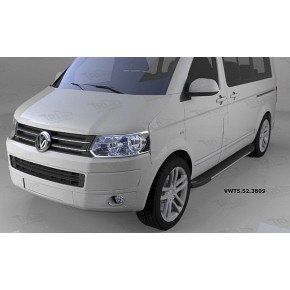 Пороги алюминиевые (Onyx) Volkswagen T5 / T6 Caravelle/Trans. (короткая база)
