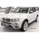 Пороги алюминиевые (Onyx) BMW X3 (F25 2010-) / BMW X4 (2014-)