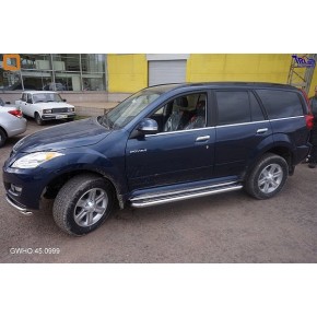 Пороги нержавеющая труба с листом С2 d60mm Great Wall Hover (Грейт Вол Ховер) H5 (2010-)