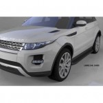 Пороги алюминиевые (Sapphire Black) Land Rover Evoque (2011-) кроме к-ции Dynamic
