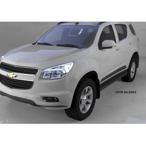 Пороги алюминиевые (Sapphire Black) Chevrolet TrailBlazer (2013-)