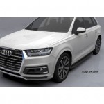 Пороги алюминиевые (Sapphire Black) Audi (Ауди) Q7 (2015-) без панорамной крыши