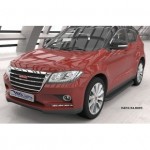 Пороги алюминиевые (Sapphire Black) Haval H2 (2016-)