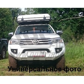 Бампер АВС-Дизайн передний Toyota Hilux 2015- (базовый, без оптики)(загрунтован под покраску)
