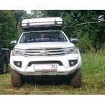 Бампер АВС-Дизайн передний Toyota Hilux 2015- (с оптикой)(белый)