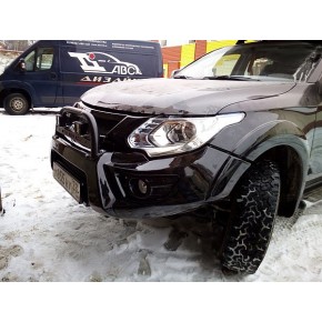 Бампер АВС-Дизайн передний Mitsubishi L200 2015- (БАЗОВЫЙ, под покраску, без оптики)
