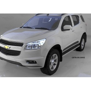 Пороги алюминиевые (Ring) Chevrolet TrailBlazer (2013-)