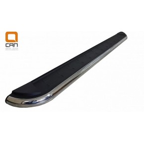 Пороги алюминиевые (Ring) Volkswagen Touareg (Туарег) (2004-) кроме R-Line