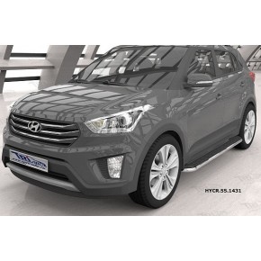 Пороги алюминиевые (Ring) Hyundai Creta (2016-)