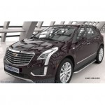 Пороги алюминиевые (Ring) Cadillac XT5 (2016-)