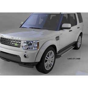 Пороги алюминиевые (Topaz) Land Rover Discovery 4 (2010-)/ Discovery 3 (2008-2010)